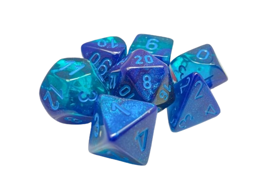 CHX 26463 Gemini: Poly Blue-Blue/Light Blue Luminary 7-Die Set