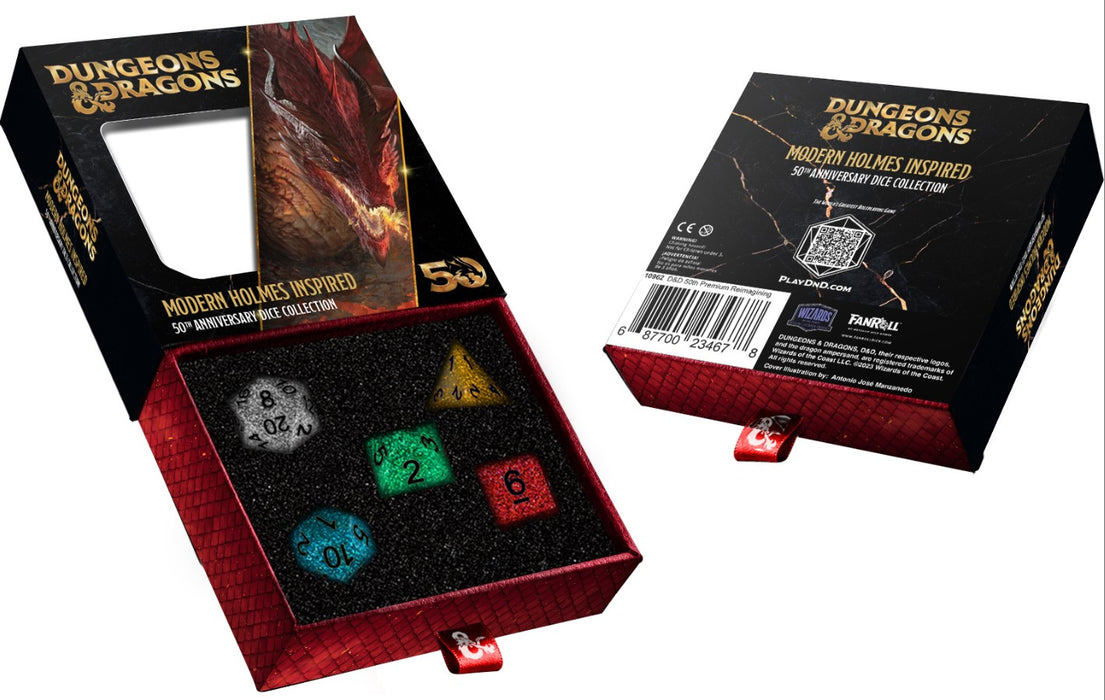 Dungeons and Dragons 50th Anniversary Dice: Modern Holmes Inspired Set (5)