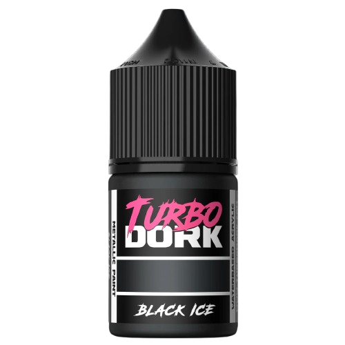 Turbo Dork Paints: Black Ice Metallic Acrylic Paint 22ml Bottle