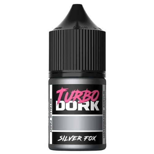 Turbo Dork Paints: Silver Fox Metallic Acrylic Paint 22ml Bottle