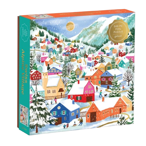 Swiss Alpine Village 500 Piece Foil Puzzle