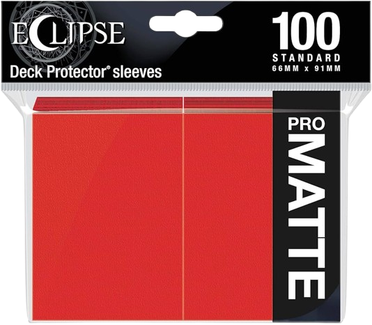 Eclipse Matt Standard Sleeves: Apple Red