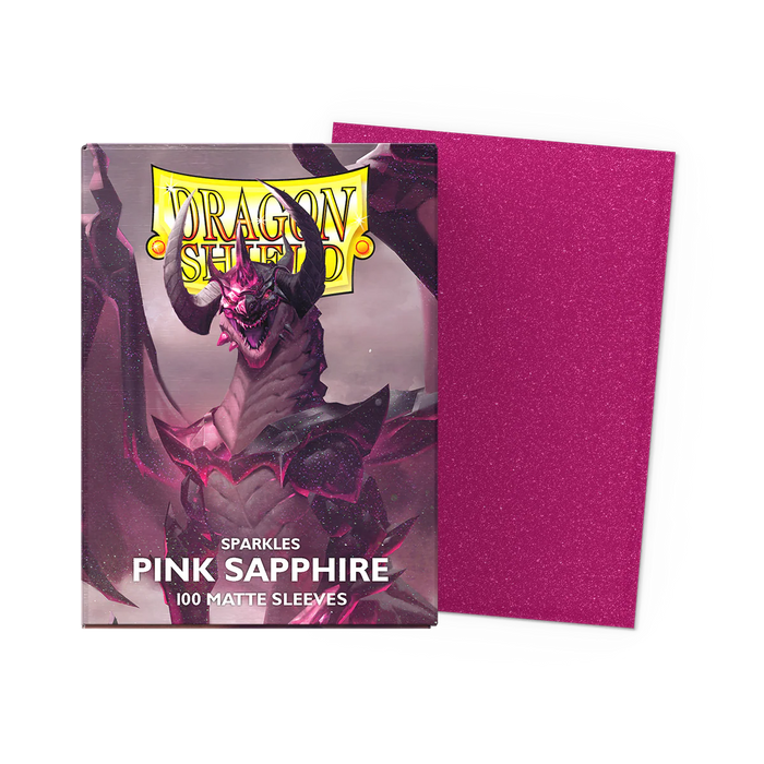 Dragon Shield Card Sleeves - Sparkles Matte Pink Sapphire