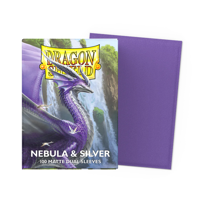 Dragon Shield Card Sleeves - Dual Matte Nebula and Silver