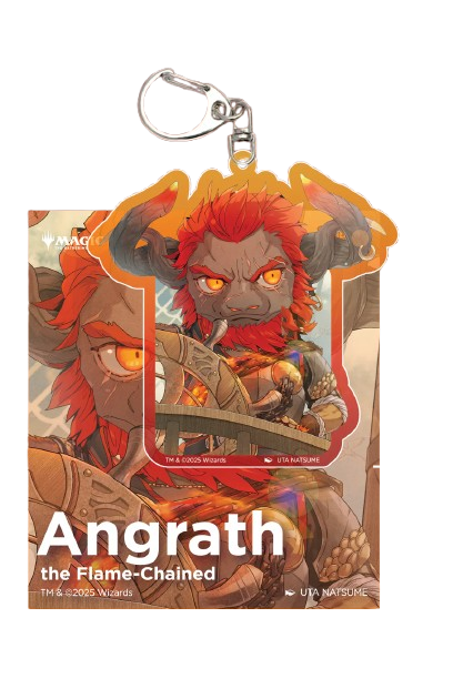 MTG Acrylic Li`l Walkers Keychain - Angrath The Flame-Chained