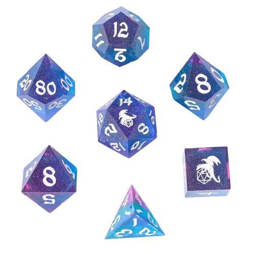 Captured Magic Handmade Sharp Edge Resin Dice-Fairy Stones