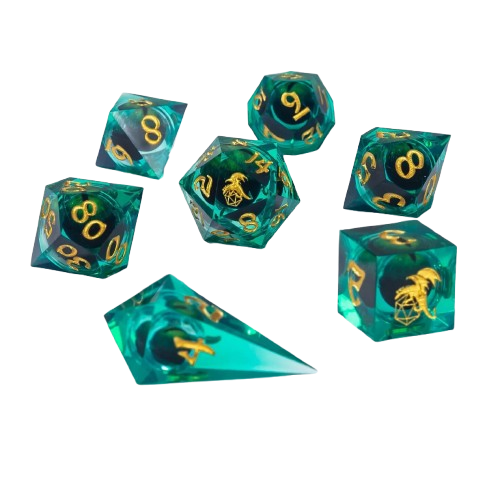Always Watching Beholder`s Rolling Eyeballs Sharp Edged Dice Set