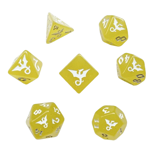 7-Set Glitter: Dragon: Yellow