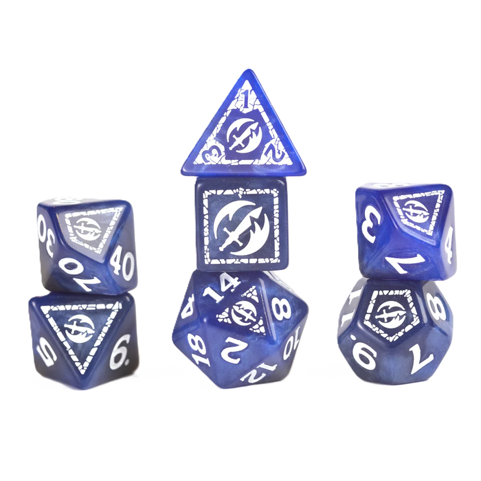 Dungeons and Dragons Adventure Dice Set - Fighter: Blue | Sirius Dice