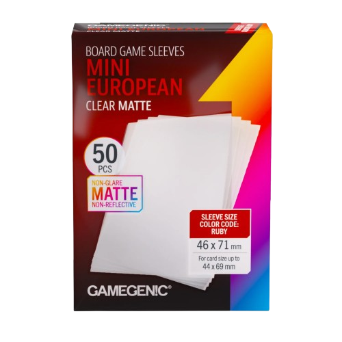 Gamegenic: Board Game Sleeves Mini European Clear Matte