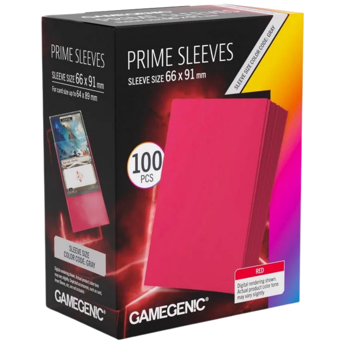 Gamegenic: Prime Sleeves Red 66x91