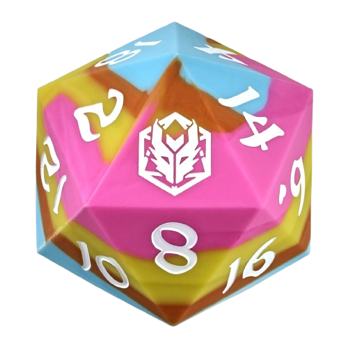 55MM Chonk Rubber Silicon D20 - Radiant Whispers