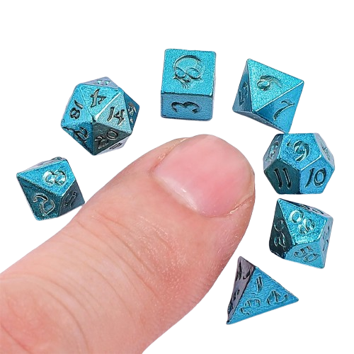 Unseeli Tiny Dice Set in Potion Bottle - Blue