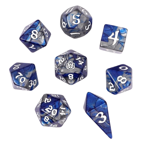 8pcs RPG dice set-Paladin Steel
