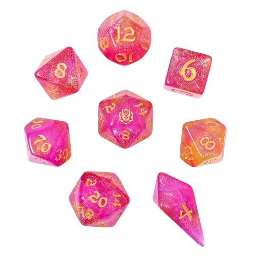 8 PCS Polyhedral RPG Dice set - Dragon Bait