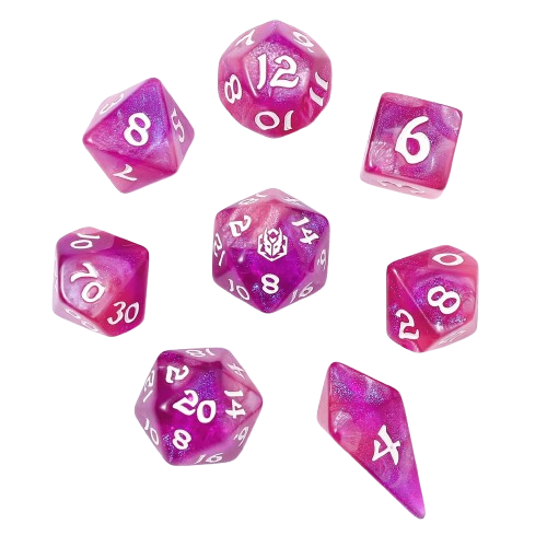 8 PCS Polyhedral RPG Dice set - Witchs Brew