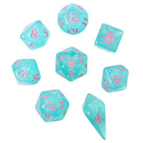 8 PCS Polyhedral RPG Dice set - Love Potion