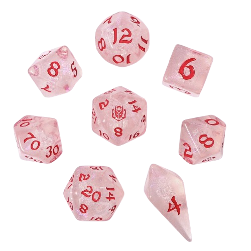 8 PCS Polyhedral RPG Dice set - Winter Solstice