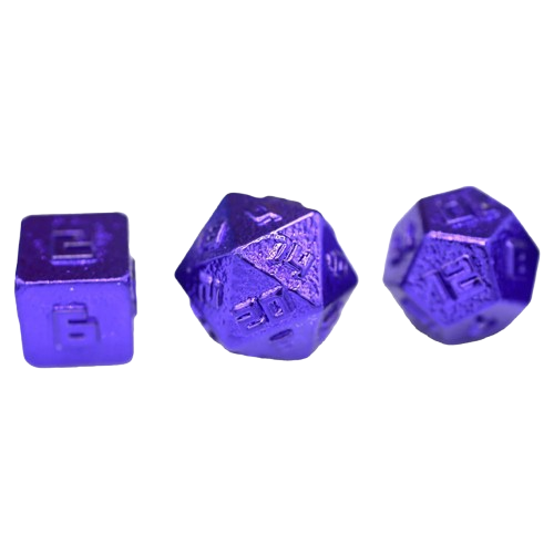 7-Set 10mm Mini Solid Metal: Purple