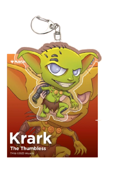 MTG Acrylic Partner Commander Keychain - Krark The Thumbless