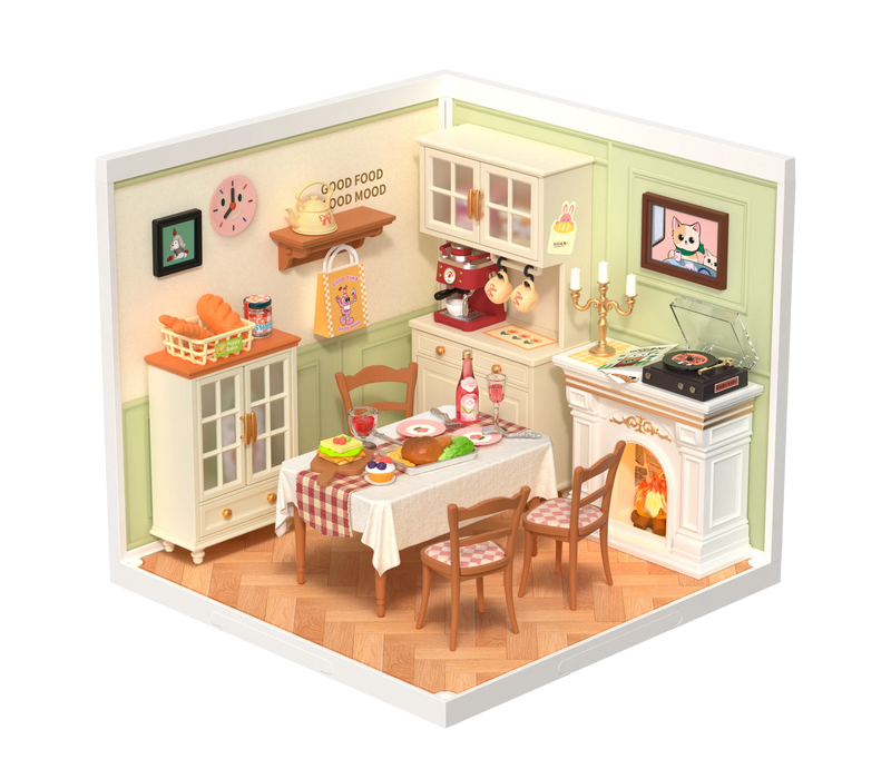 Rolife DIY Miniature Kit: Warm Dining Room