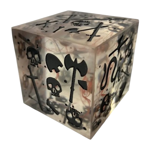 Massive Gelatinous Cube: Mini/Die in one: Blood Filled Black