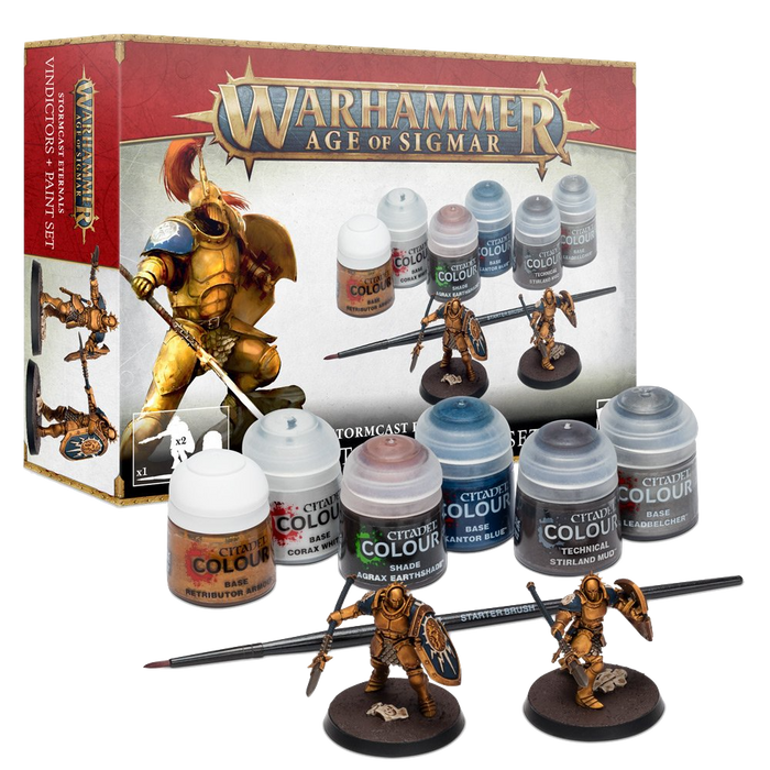 Warhammer Age of Sigmar - Stormcast Eternals Vindictors + Paints Set