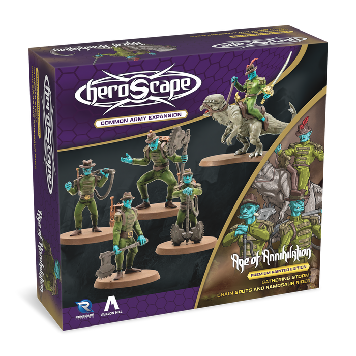 Heroscape: Chain Gruts and Ramosaur Rider Common Army Expansion Painted