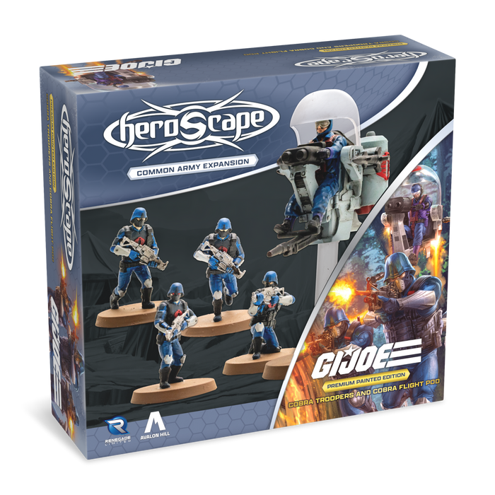G.I. JOE Heroscape: Cobra Troopers and Cobra Flight Pod Painted