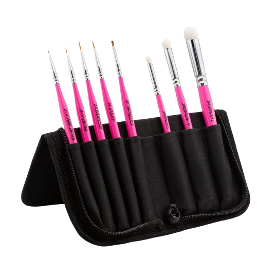 Turbo Dork Fauxlinsky Paint Brush Set w/ Stand Case