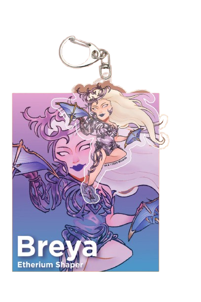 MTG Acrylic Commanders Keychain - Breya Etherium Sculptor