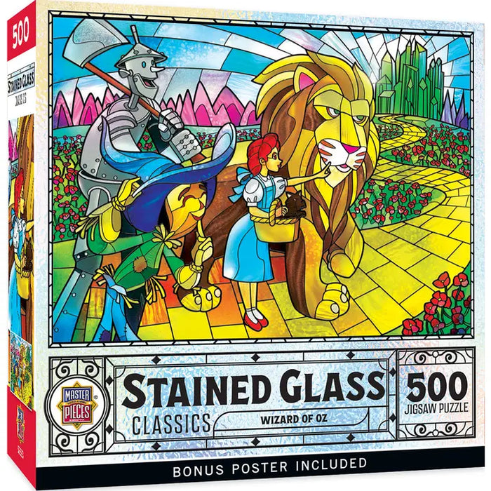 Stained Glass - Wizard of oz 500 Piece Jigsaw Puzzle