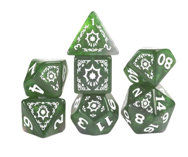 Dungeons and Dragons Adventure Dice - Cleric: Green | Sirius Dice