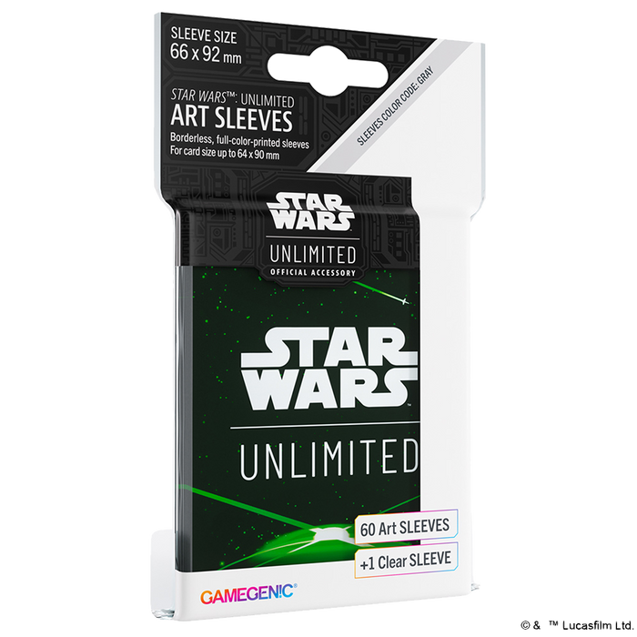 STAR WARS: UNLIMITED ART SLEEVE CARD BACK GREEN