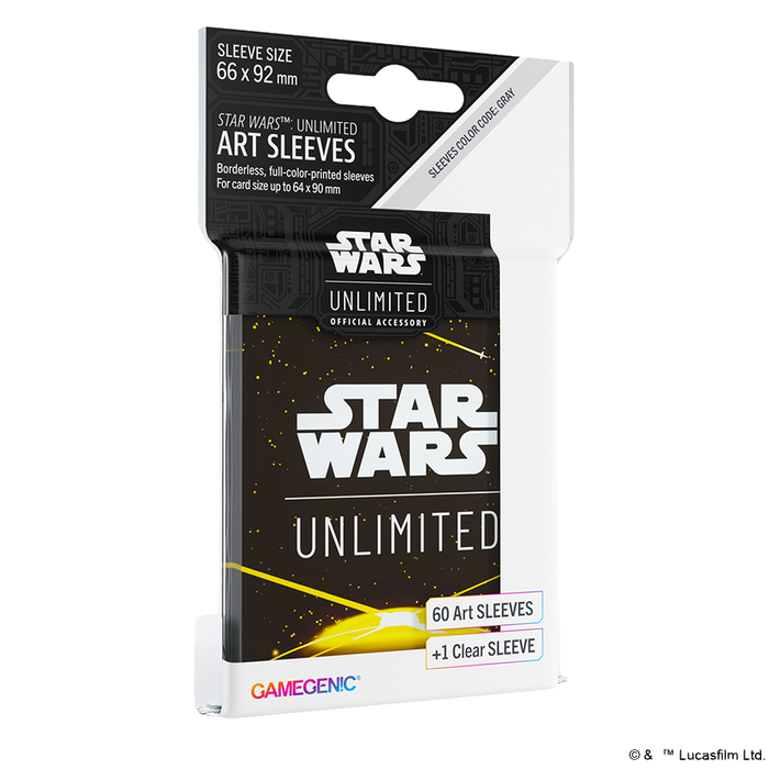 STAR WARS: UNLIMITED ART SLEEVE CARD BACK YELLOW