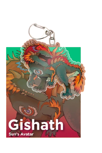 MTG Acrylic Commanders Keychain - Gishath Sun&039;s Avatar