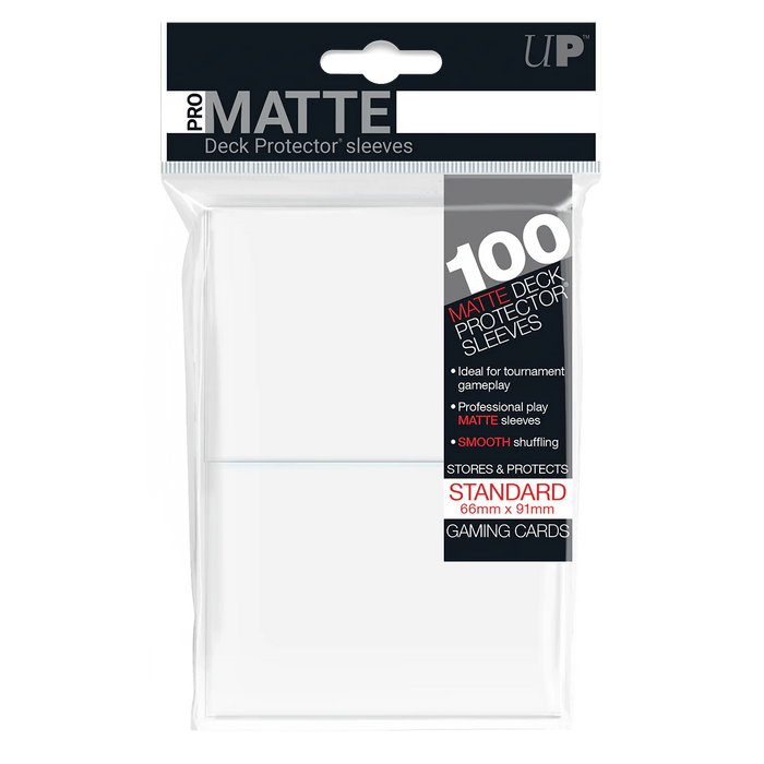 Ultra Pro-Matte Deck Protector Pack: White 100ct