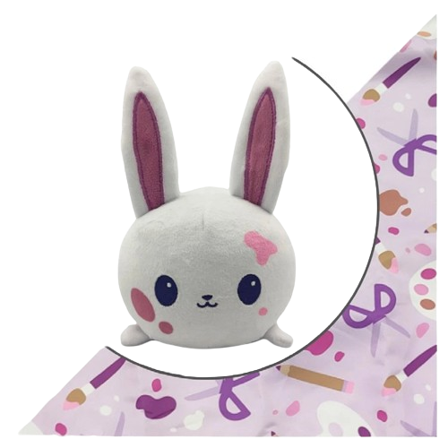 Plushie Tote: White Crafting Bunny