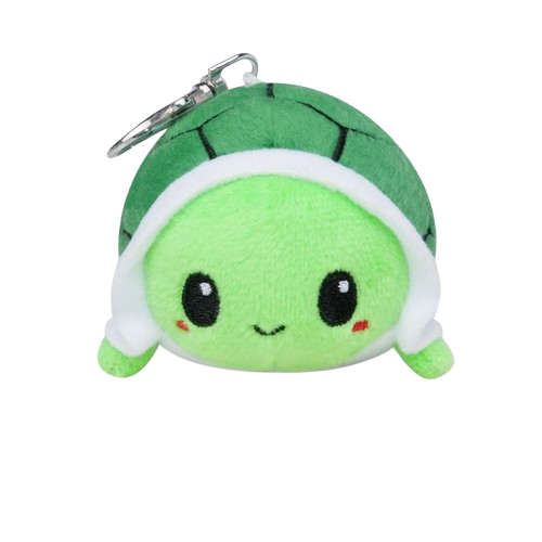 Plush Charm Keychain: Happy Green Turtle