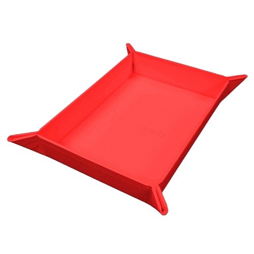 Vivid Magnetic Foldable Dice Tray - Red