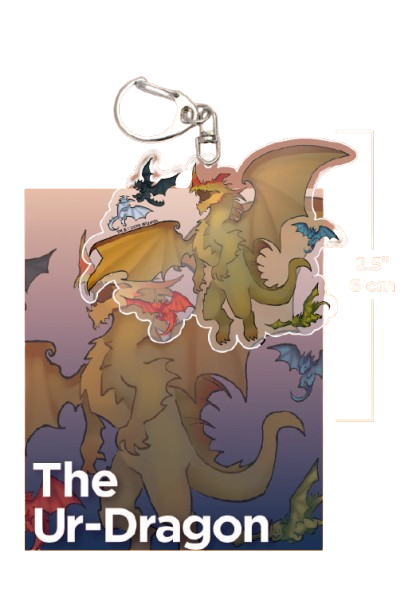 MTG Acrylic Commanders Keychain - The Ur-Dragon