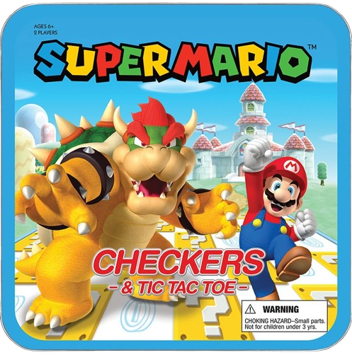 Super Mario vs Bowser Checkers and Tic Tac Toe