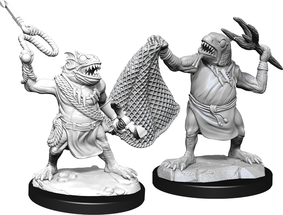 Dungeons and Dragons Nolzur`s Marvelous Unpainted Miniatures: W14 Kuo-Toa and Kuo-Toa Whip