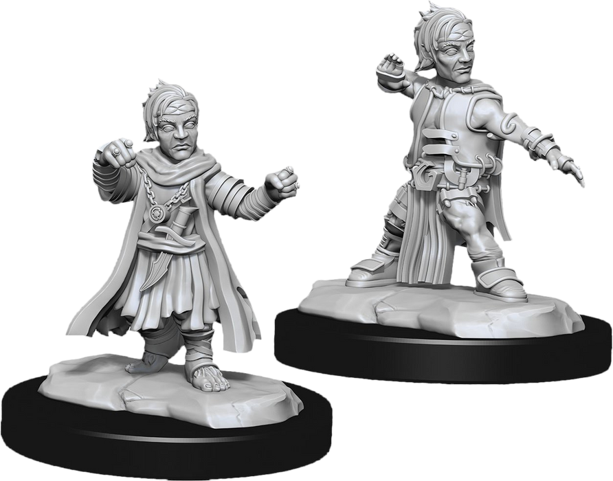 Pathfinder Deep Cuts Unpainted Miniatures: W15 Halfing Monk Male