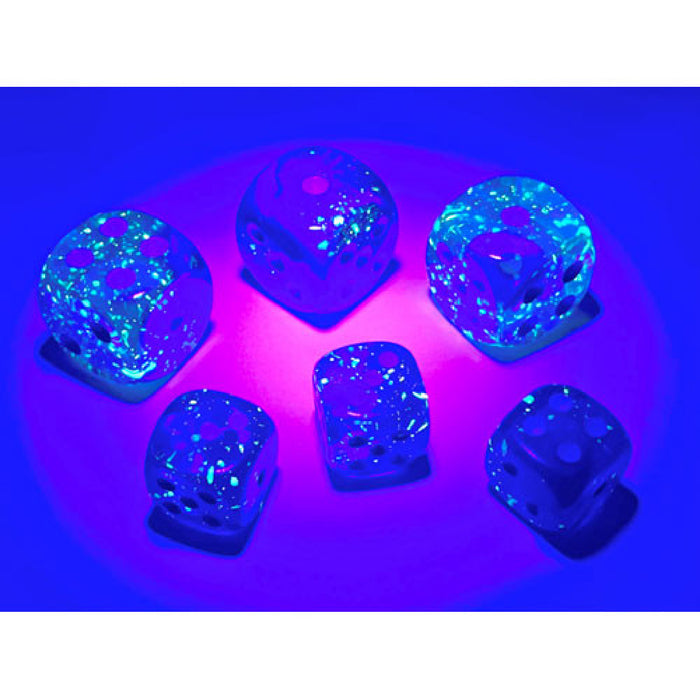 GEMINI® 12MM D6 BLUE-BLUE/LIGHT BLUE LUMINARY™ DICE BLOCK™ (36 DICE)