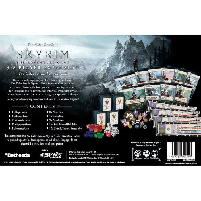 THE ELDER SCROLLS: SKYRIM - ADVENTURE BOARD GAME 5-8 PLAYER EXPANSION