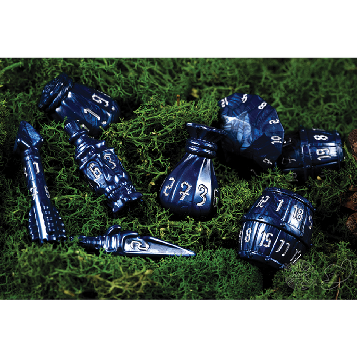 POLYHERO ROGUE 8 DICE SET MIDNIGHT BLUE