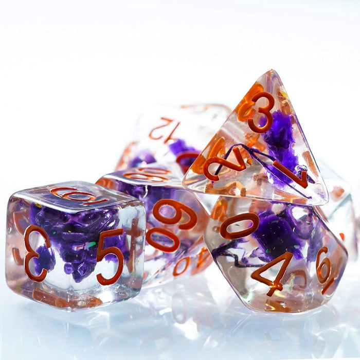 RPG Dice Set (7): Violet Swirl