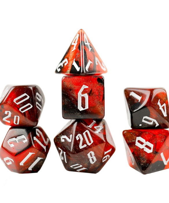 RPG Dice Set (7): Cherry Nebula